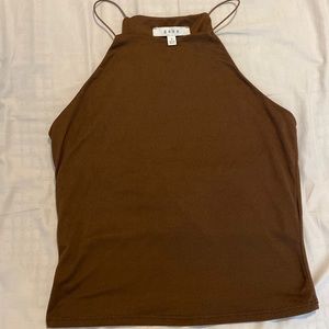 Brown Spaghetti Strap Tank